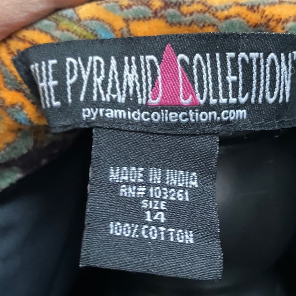Pyramid Collection Multicolor Paisley Cotton Velvet  Size 14 Coat With Pockets - Picture 4 of 17
